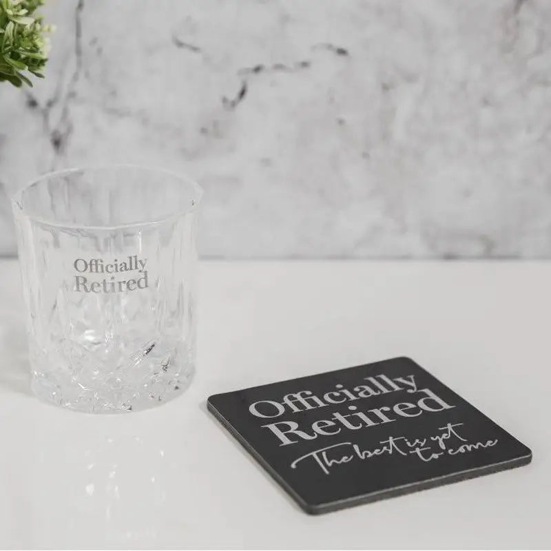 Milestones Cut Glass Whisky Tumbler & Coaster - Various Ages