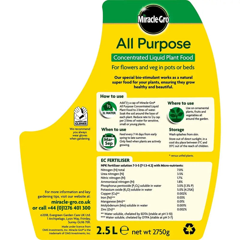 Miracle-Gro All Purpose Liquid Plant Food 2.5 Litres -