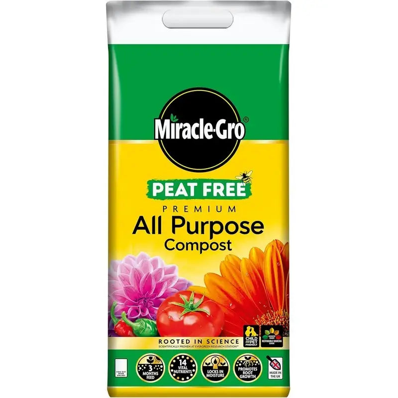 Miracle-Gro All Purpose Peat Free Compost 10L - Gardening &