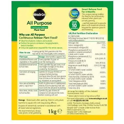 Miracle-Gro Ap Continuous Release Plant Food 1Kg