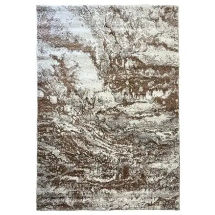 Mirage Runner Rug 71cm x 240cm - Swirl Orange Grey & Beige