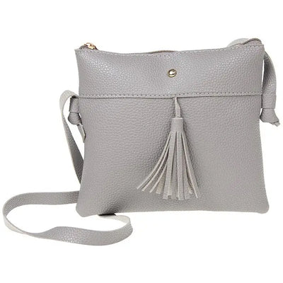 Modern Crossbody Tassel Crossbody Bag Grey - Crossbody Bag