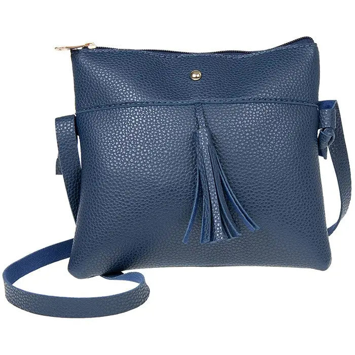Modern Crossbody Tassel Bag Navy - Crossbody Bag