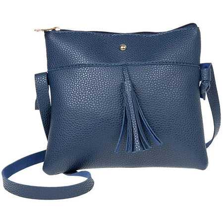 Modern Crossbody Tassel Bag Navy - Crossbody Bag