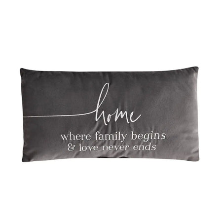 Moments Rectangle Grey Cushion 38cm - Home - Homeware