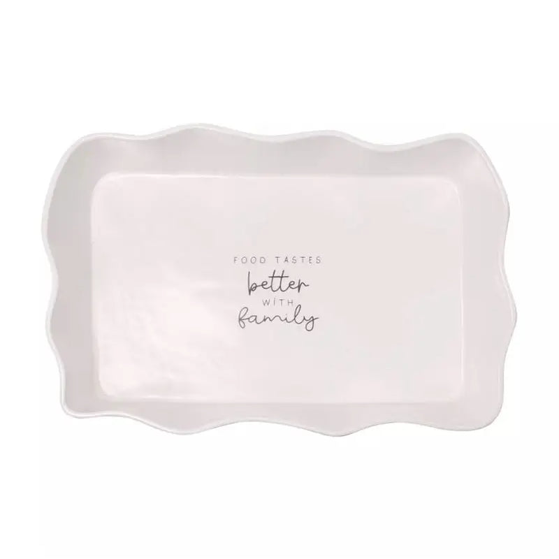 Moments Rectangular Scolloped Serving Dish - Family
