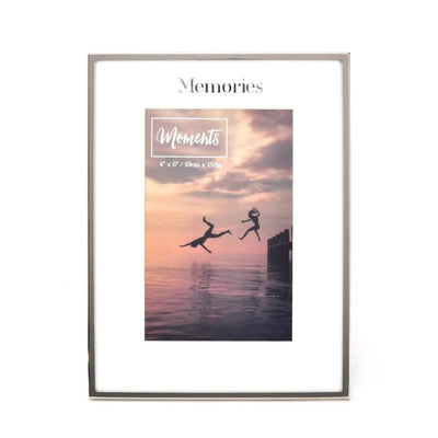 Moments Silverplated With Mount Photo Frame 4 X 6 Memories -