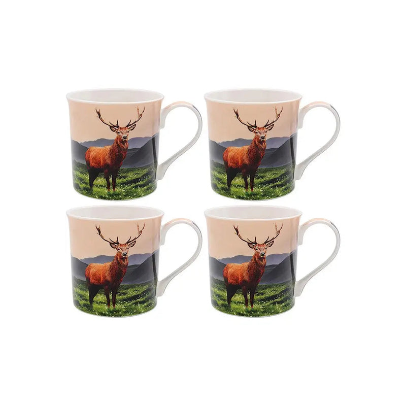 Monarch Stag - Butter Dish / Cutting Board / Set of 4 Mugs -