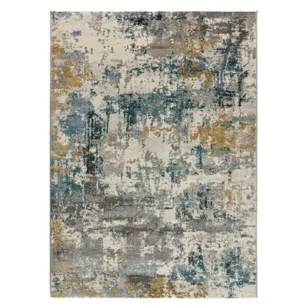 Nathan Blue Grey & Orange Runner Rug 60 x 230cm - Homeware