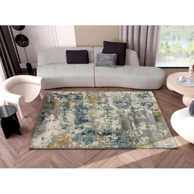 Nathan Blue Grey & Orange Runner Rug 60 x 230cm - Homeware
