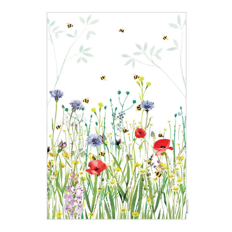 National Trust Bees Organic Cotton Single Tea Towel