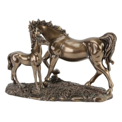 Naturecraft Bronze Figurine - Horse & Foal - Decor