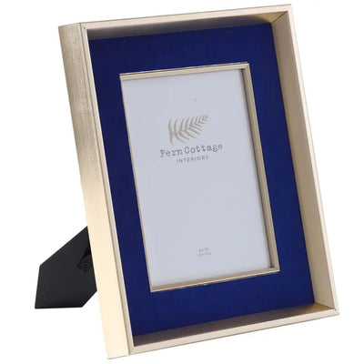 Navy Velvet In Deep Gold Picture Frame 8 x 10 - Picture