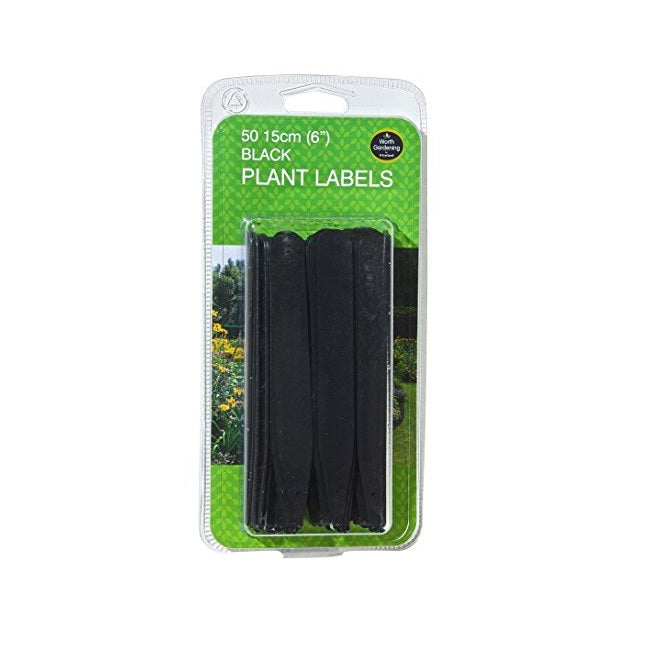 Garland 15cm (6'') Black Plant Labels 50Pk