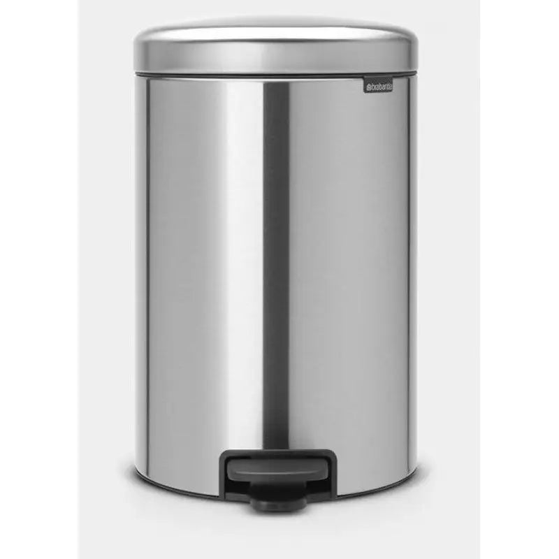 Newlcon Pedal Bin 20 Litre Plastic Bucket - Matt Steel -