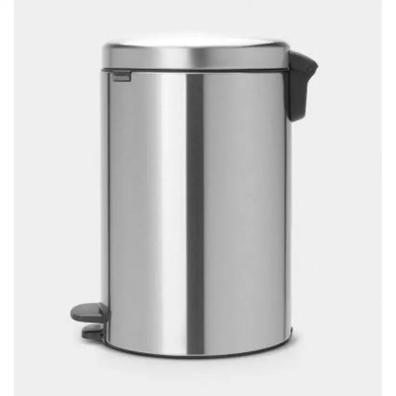 Newlcon Pedal Bin 20 Litre Plastic Bucket - Matt Steel -