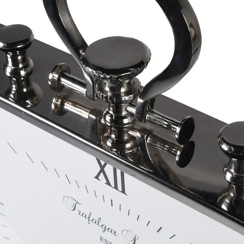 Nickle Square Mantle Clock - 53 x 46 x 9cm - Clock