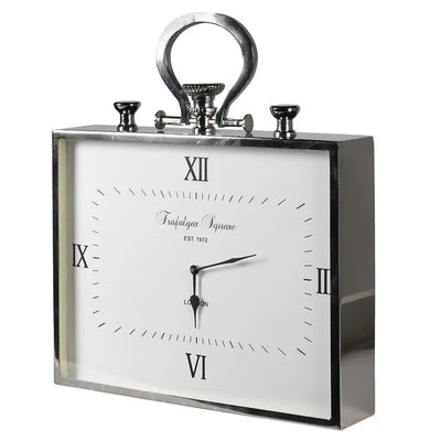 Nickle Square Mantle Clock - 53 x 46 x 9cm - Clock
