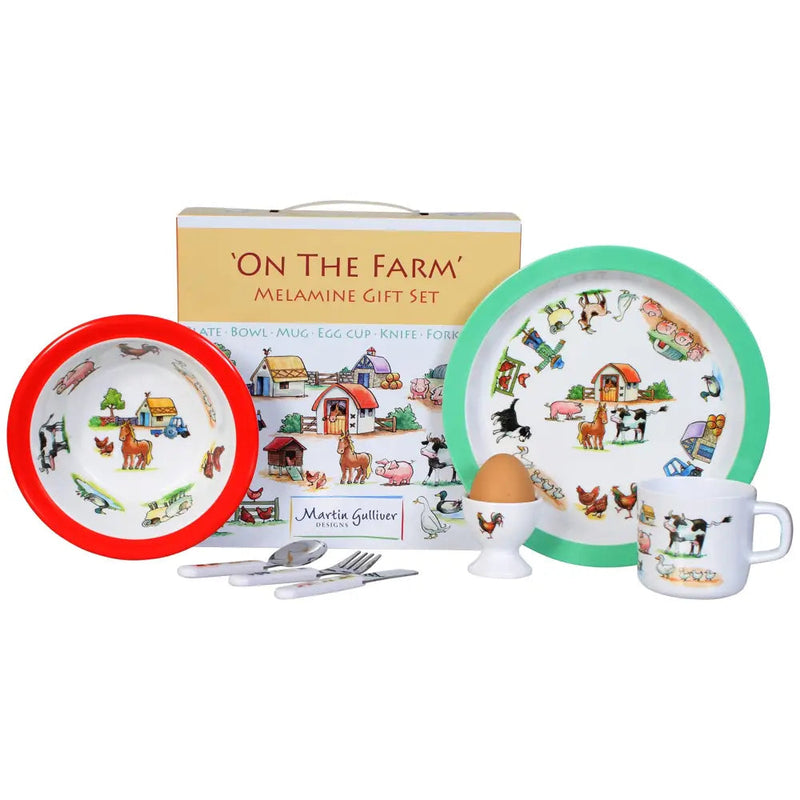 On The Farm 7 Piece Melamine Dining Set - Baby & Toddler