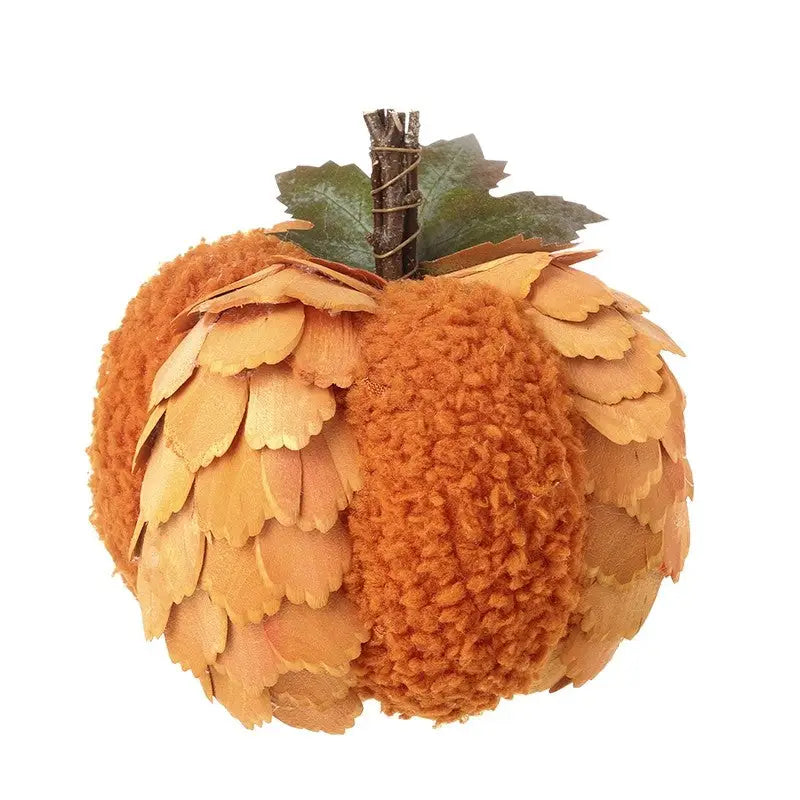 Orange Multi Textured Pumpkin 14x15cm - Seasonal >> Autumn