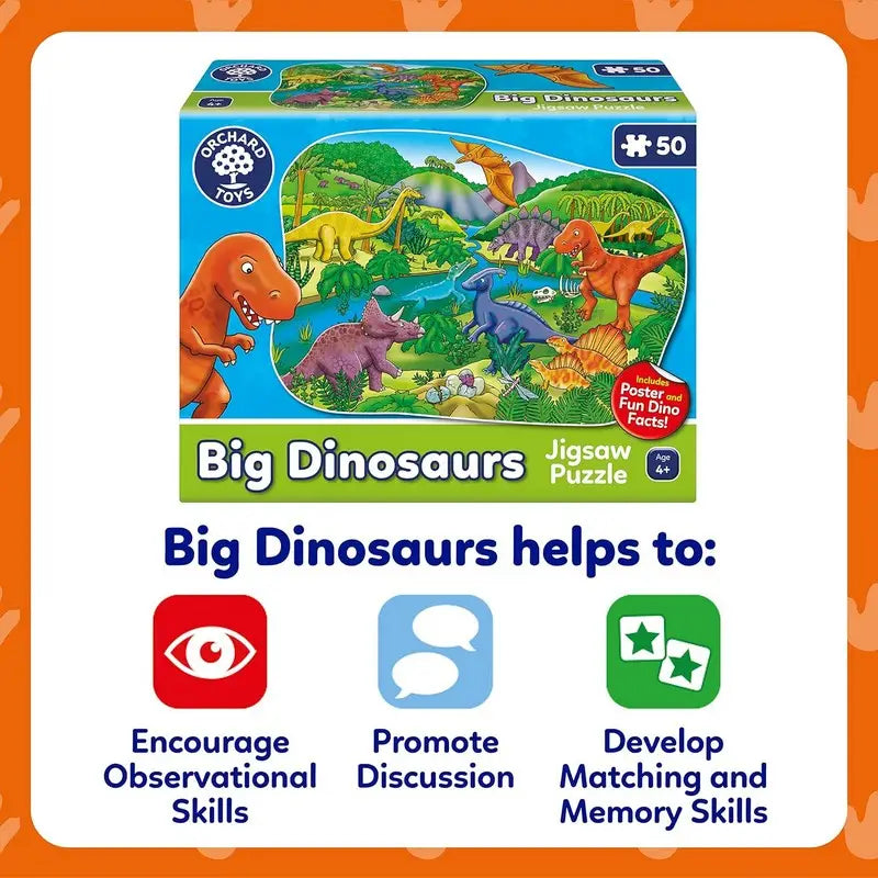 Orchard Toys Big Dinosaurs Floor Puzzle 50 Piece - Toys >>