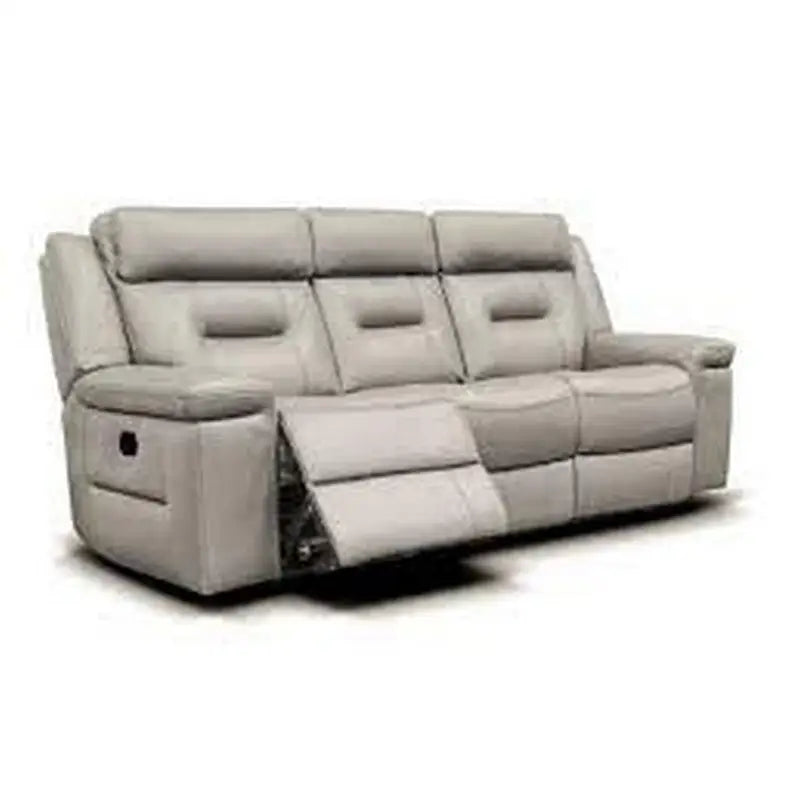 Osbourne Leather Manual Sofa Range - Dark / Taupe Grey -