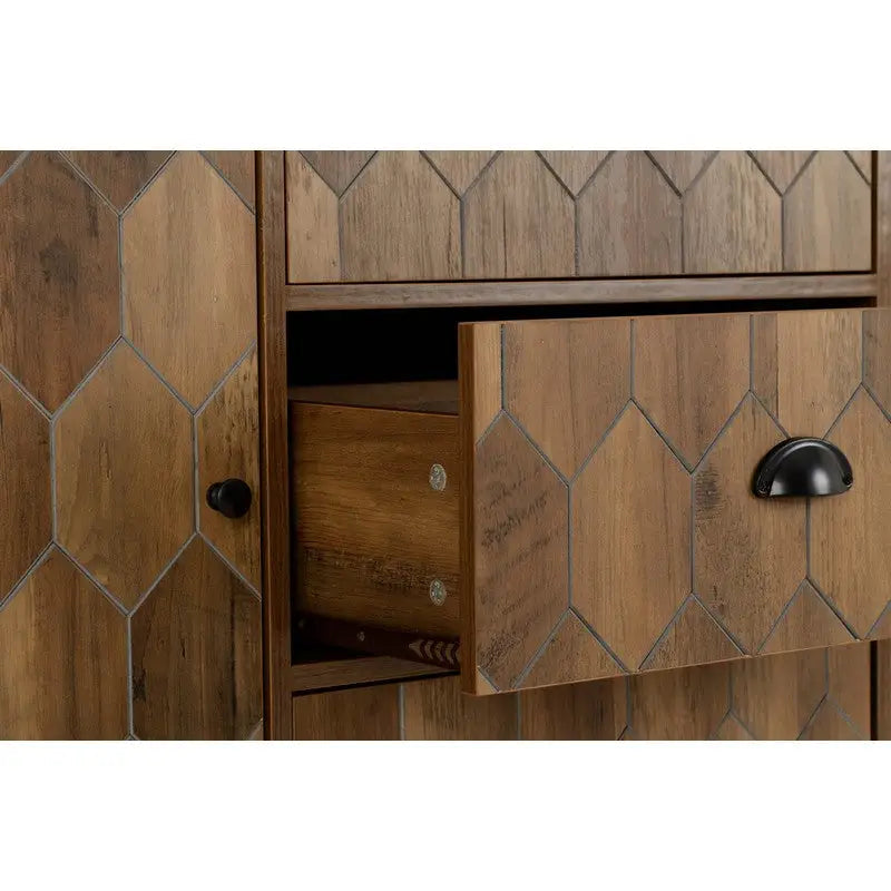 Ottawa 1 Door 3 Drawer Sideboard - Medium Oak Effect -