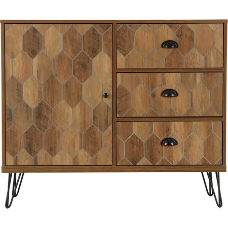 Ottawa 1 Door 3 Drawer Sideboard - Medium Oak Effect -