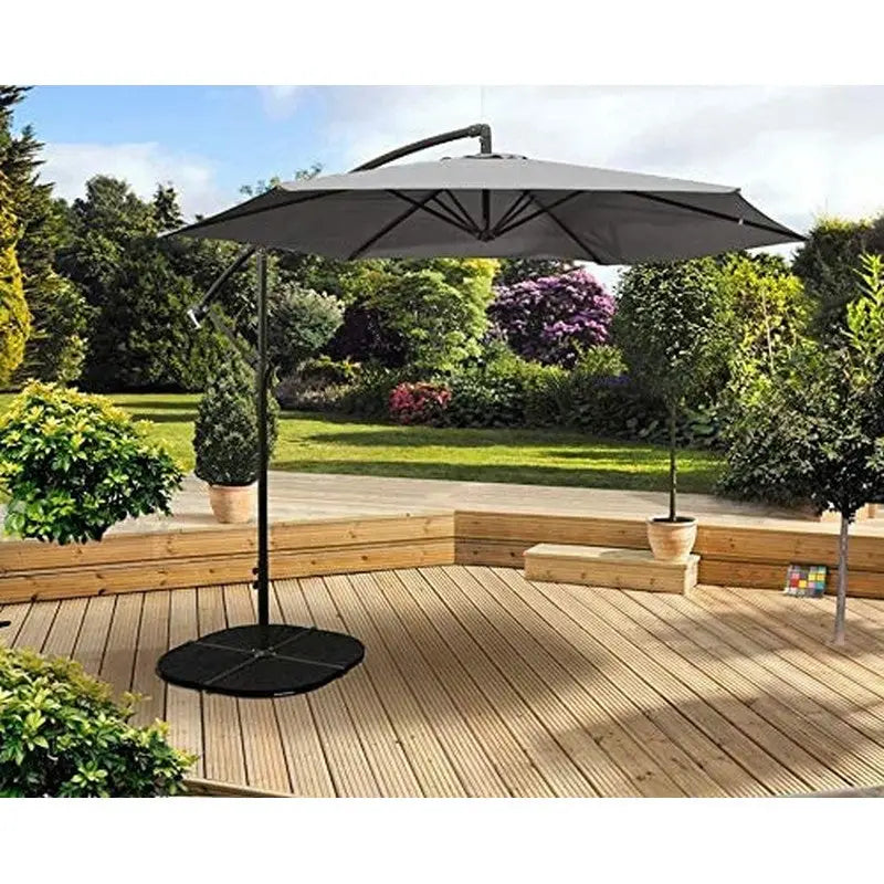 Pagoda Over Hanging Grey Parasol - 3 Meters - Parasol -