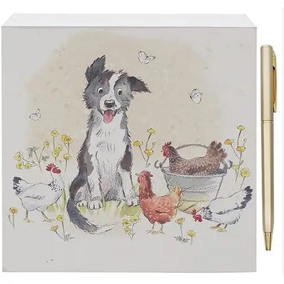 Paper Shed Memo Block Collie & Hens - Giftware >> Other