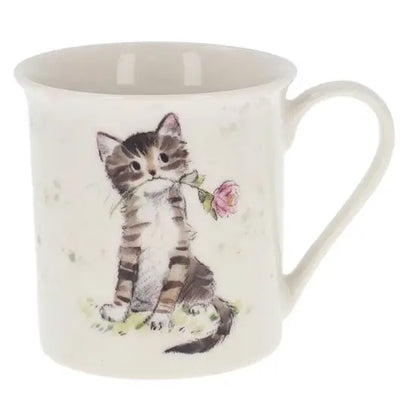 Paper Shed Mug Cat With Rose - Kitchenware >> Mugs