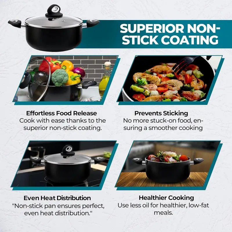 Pendeford Diamond Casserole Pan Glass Lid 24cm