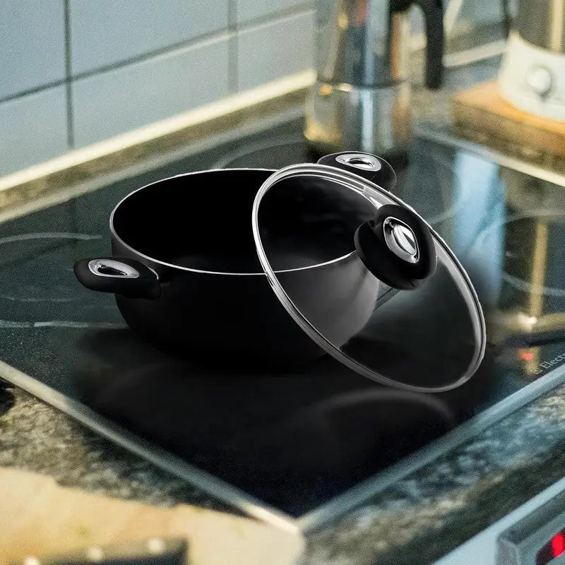 Pendeford Diamond Casserole Pan Glass Lid 24cm