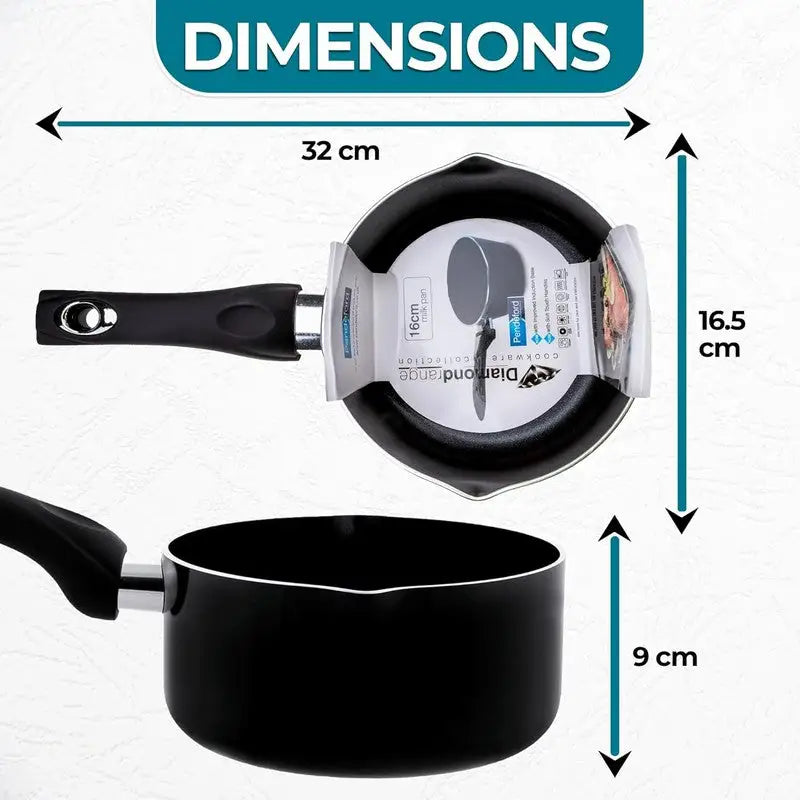 Pendeford Diamond Collection Non-Stick Saucepan Range