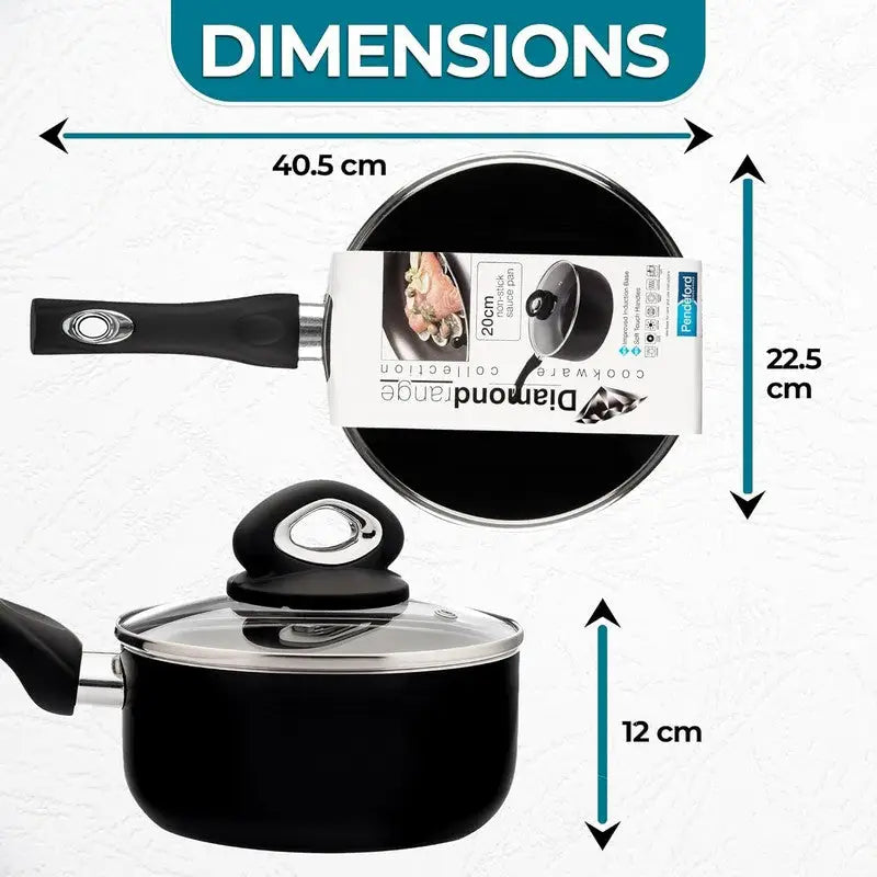 Pendeford Diamond Collection Non-Stick Saucepan Range