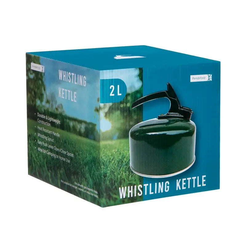 Pendeford Whistling Kettle 2 Litre - Green - Kitchenware >>