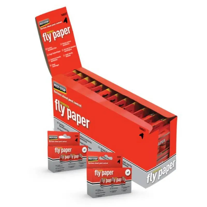 Pest Stop Fly Papers - 4 Pack - Pest Control