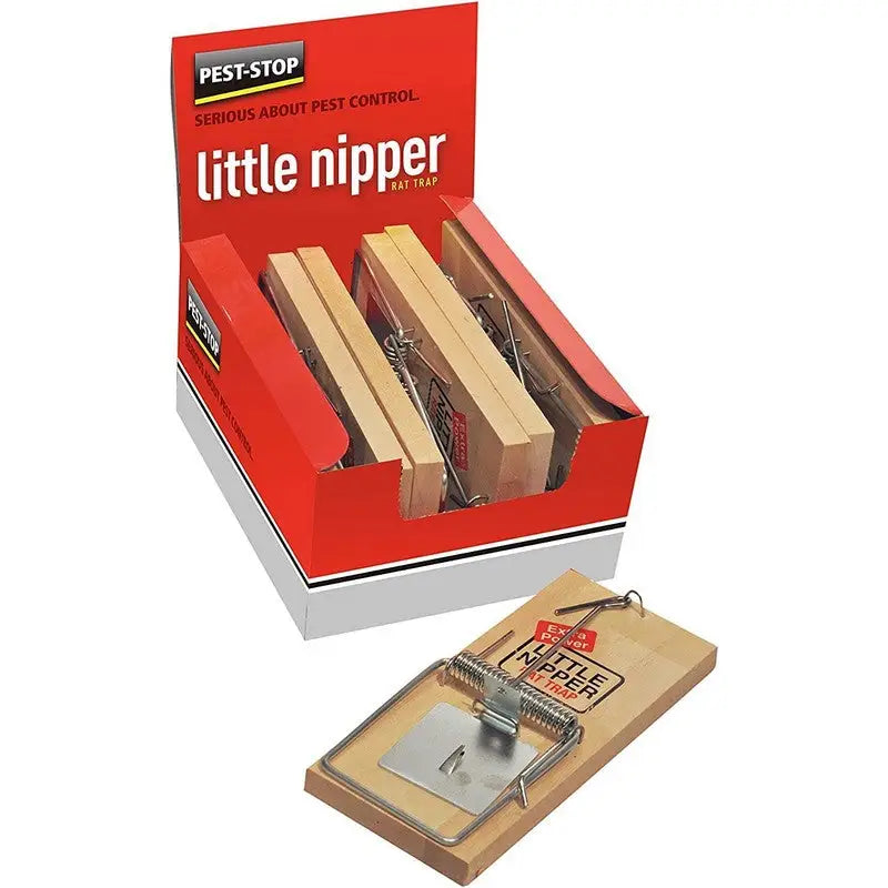 Pest Stop Little Nipper Wooden Rat Trap - 6 Pack - Pest
