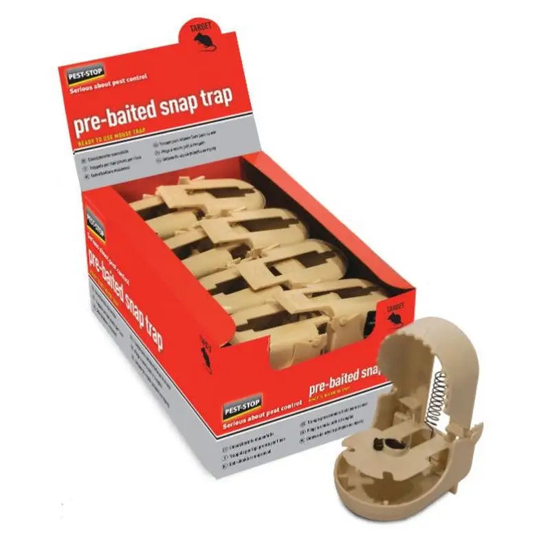 Pest Stop Pre-Baited Snap Mouse Trap - 1 Supplied - Pest