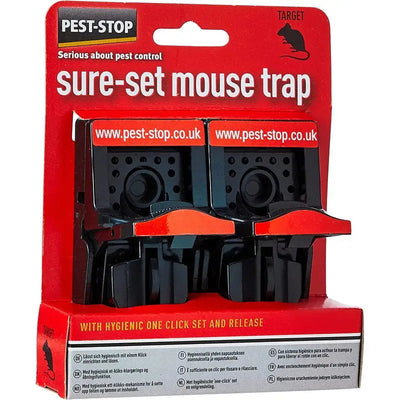 Pest Stop Sure-Set Plastic Mouse Trap 2 Pack - Pest Control
