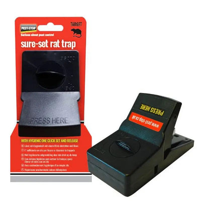 Pest Stop Sure-Set Plastic Rat Trap - Single Reusable Trap -