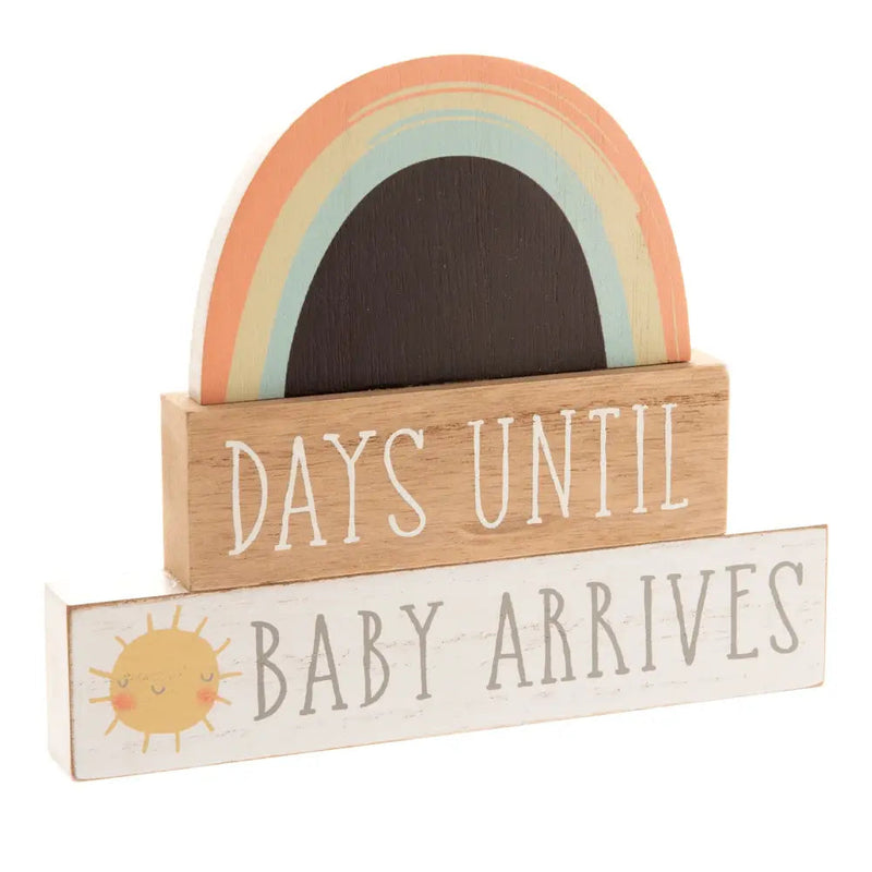 Petit Cheri Mdf Countdown Plaque Days Until Baby Arrives -
