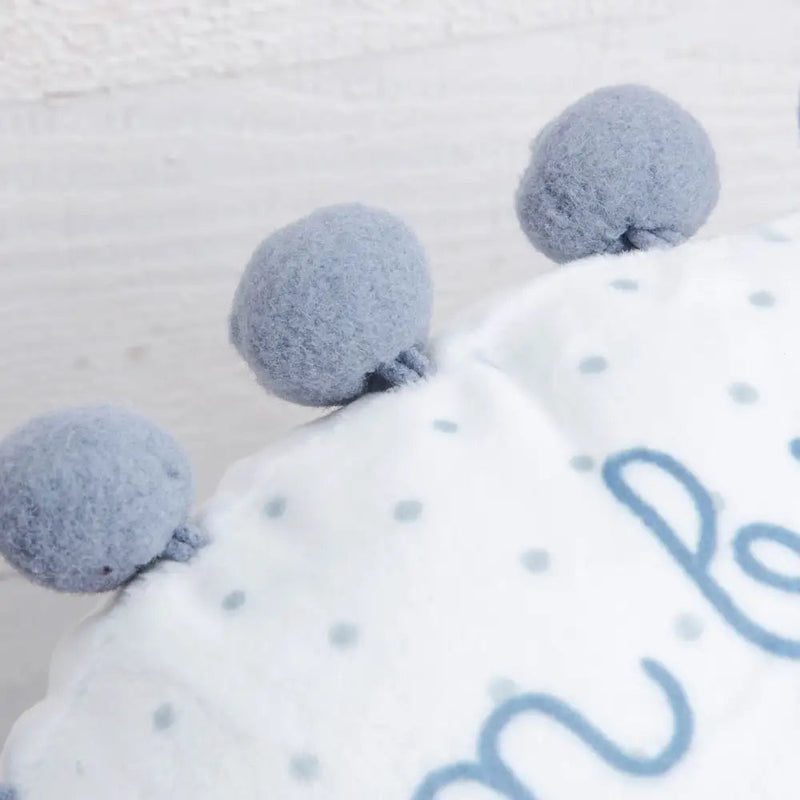 Petit Cheri Round Bobbly Cushion - Blue - Throw Pillows