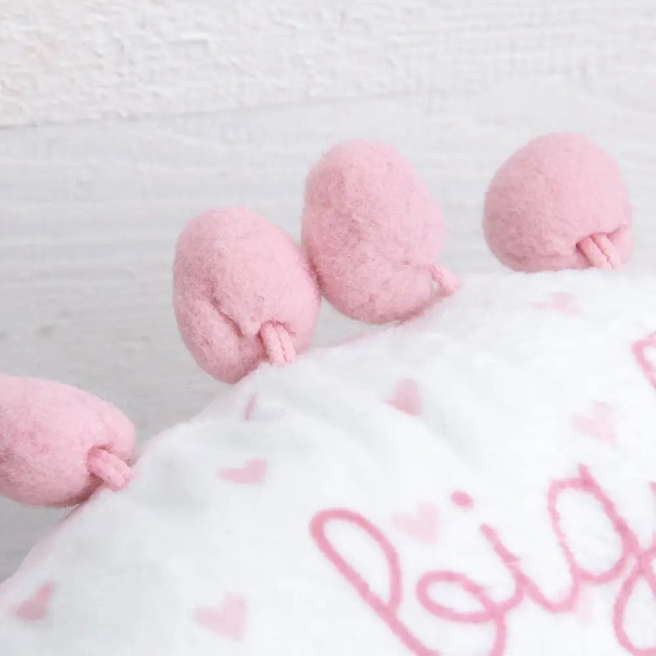 Petit Cheri Round Bobbly Cushion - Pink - Cushion