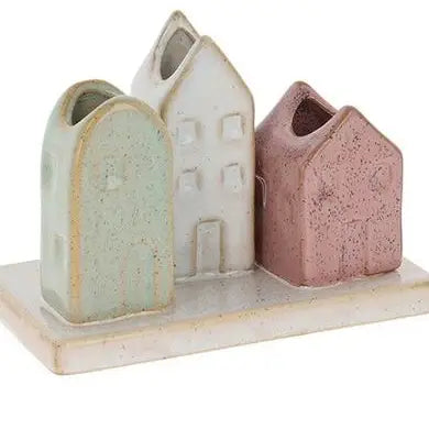 Petite Pottery 3 Stem Houses - Homeware >> Vases