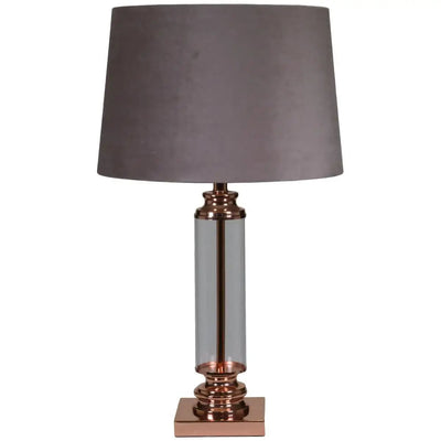 Pilastro Copper & Grey Lamp 68cm - lamp