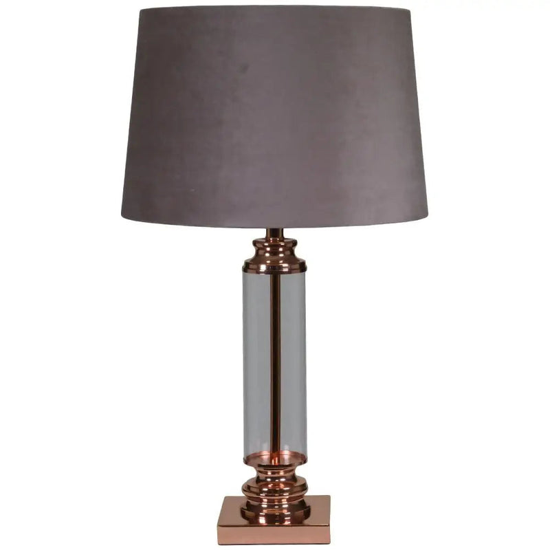 Pilastro Copper & Grey Lamp 68cm - lamp
