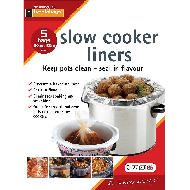 Toastabags Slow Cooker Liners 5 Pack 30X55cm