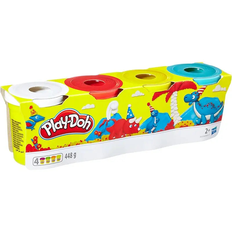 Play doh Tubs 448g 4 Pack for Age 2 Assorted Colours Stewart and Gibson Stewart and Gibson Ltd