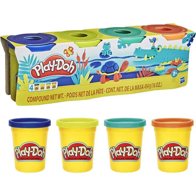 Play-Doh Tubs 448g 4 Pack For Age 2+ - Assorted Colours -